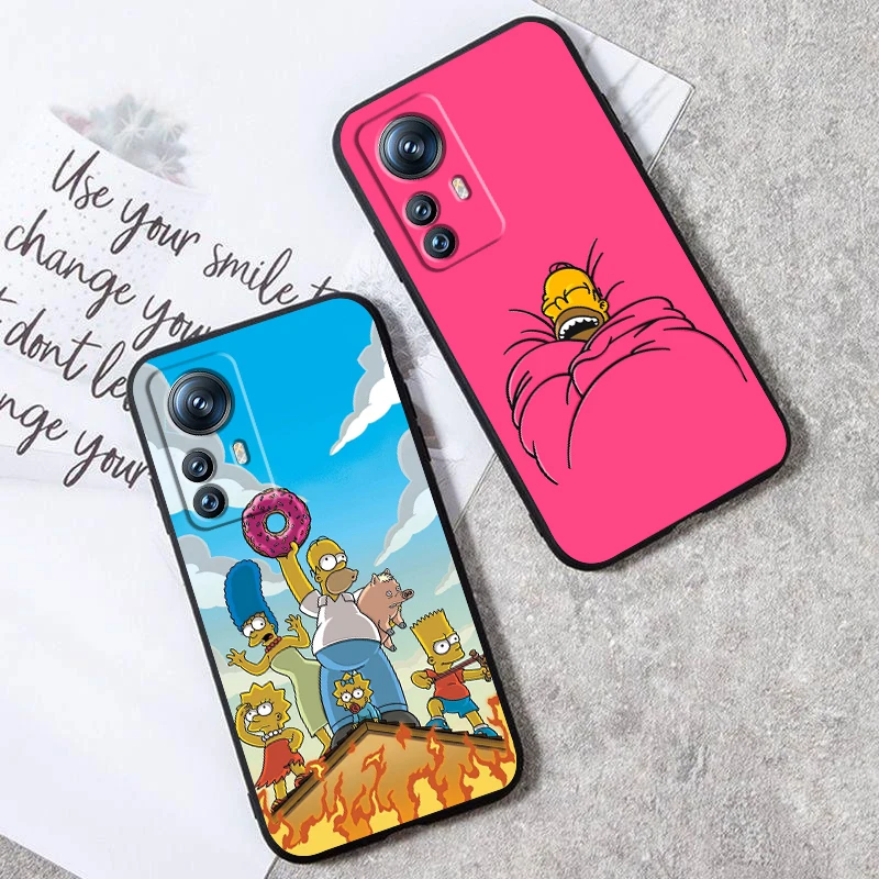 

Cartoon The Simpson For Xiaomi Mi 13T 13 12T 12 11T 11i 11 A3 10T 10 9 Pro Lite Ultra 5G Black TPU Phone Case
