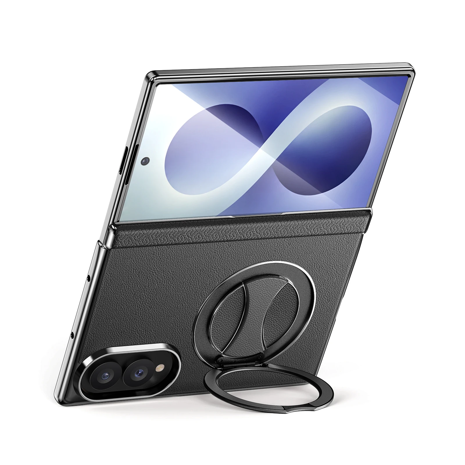 ICARER Galaxy Z Fold 8 Leather Case with Tempered Galsss, Cover Case for Galaxy Z Fold 8 Ultra