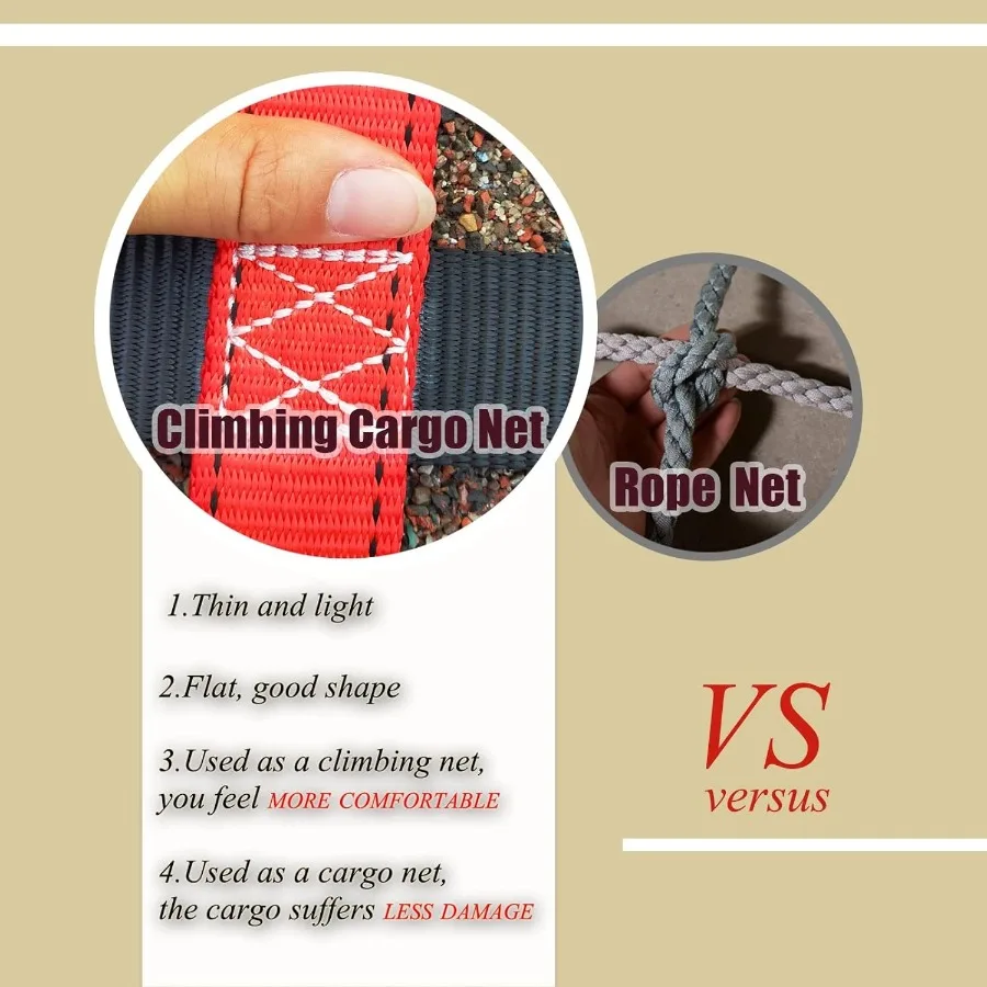 شبكة شحن التسلق للملعب في الهواء الطلق مجموعة أرجوحة ملحقات دورة عقبة النينجا مع شبكة حزام شديدة التحمل للداخلية #6