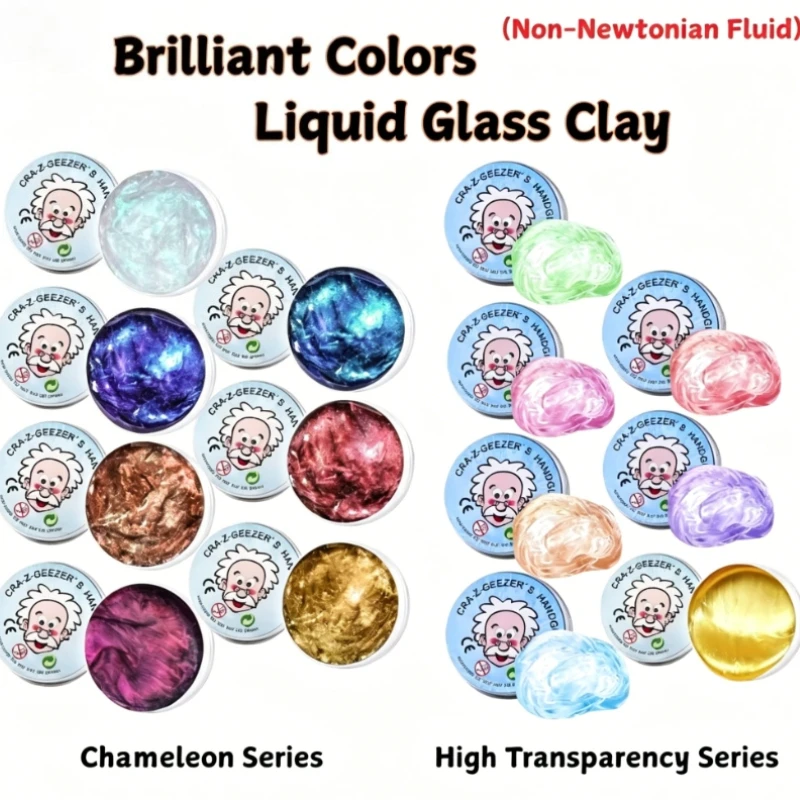 Color Non Newtonian Fluid Transparent Lab Putty Bouncing Modeling Compound Safe Mud Wiredrawing Kneading Decompression Toy