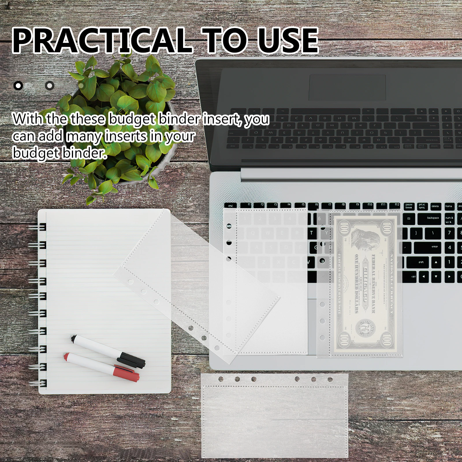 

5pcs PP Partition Page Binder Divider Tabs Index Dividers Notebook Envelope Multi Use Pocket Reusable Storage Receipt Stamp