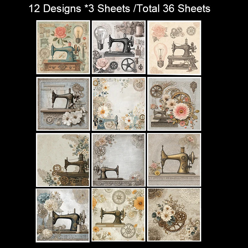 36 Lembar Kertas Scrapbook 6x6: Gambar Miniatur Dunia – Kerajinan Scrapbooking, Origami & Jurnal Petualangan Mini