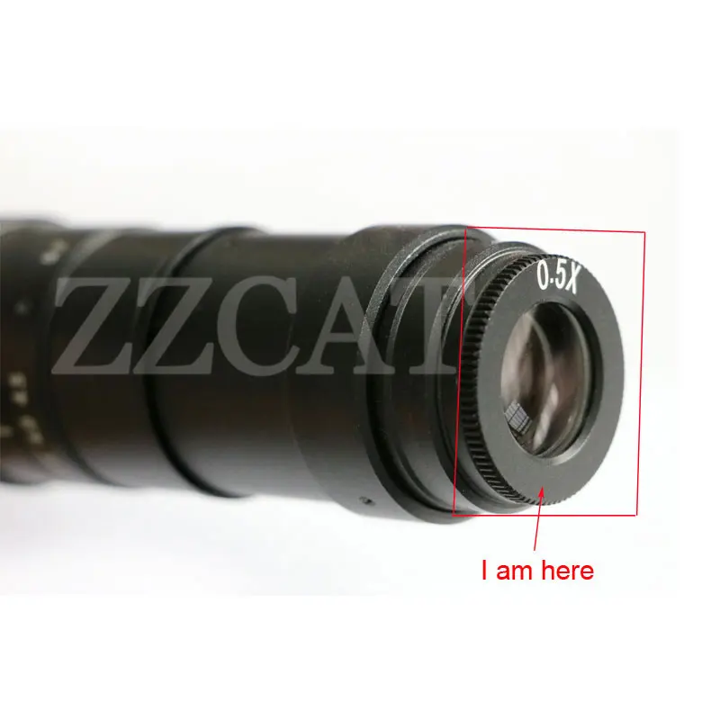 0.5X ตาข้างเดียวเสริมวัตถุประสงค์เลนส์ M24 x 0.75 กล้องจุลทรรศน์ลดเลนส์สําหรับกล้องจุลทรรศน์ตาข้างเดียว