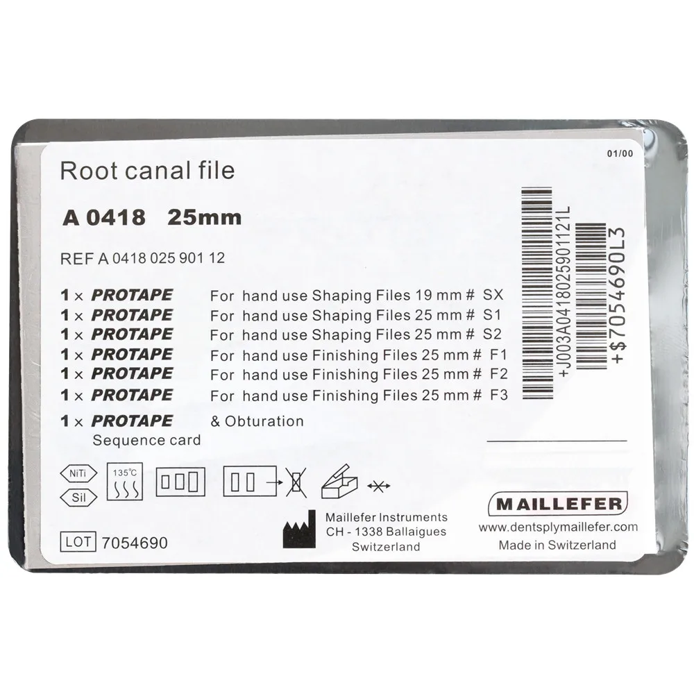 

1 коробка 25 мм SX-F3 стоматологические файлы корневых каналов эндодонтическая тепловая активация ручное использование роторный большой конус NiTi гибкий стоматологический инструмент