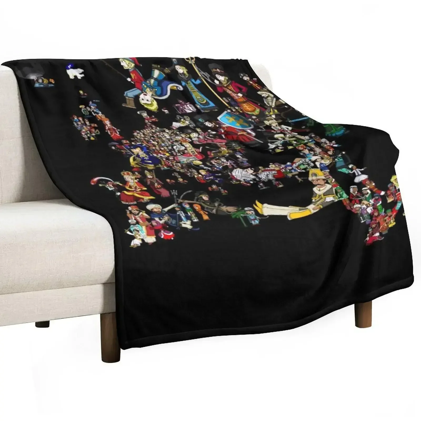 EUROPA UNIVERSALIS - National Personifications Map - 1444 Classic T-Shirt.png Throw Blanket Sofa Throw anime Blankets