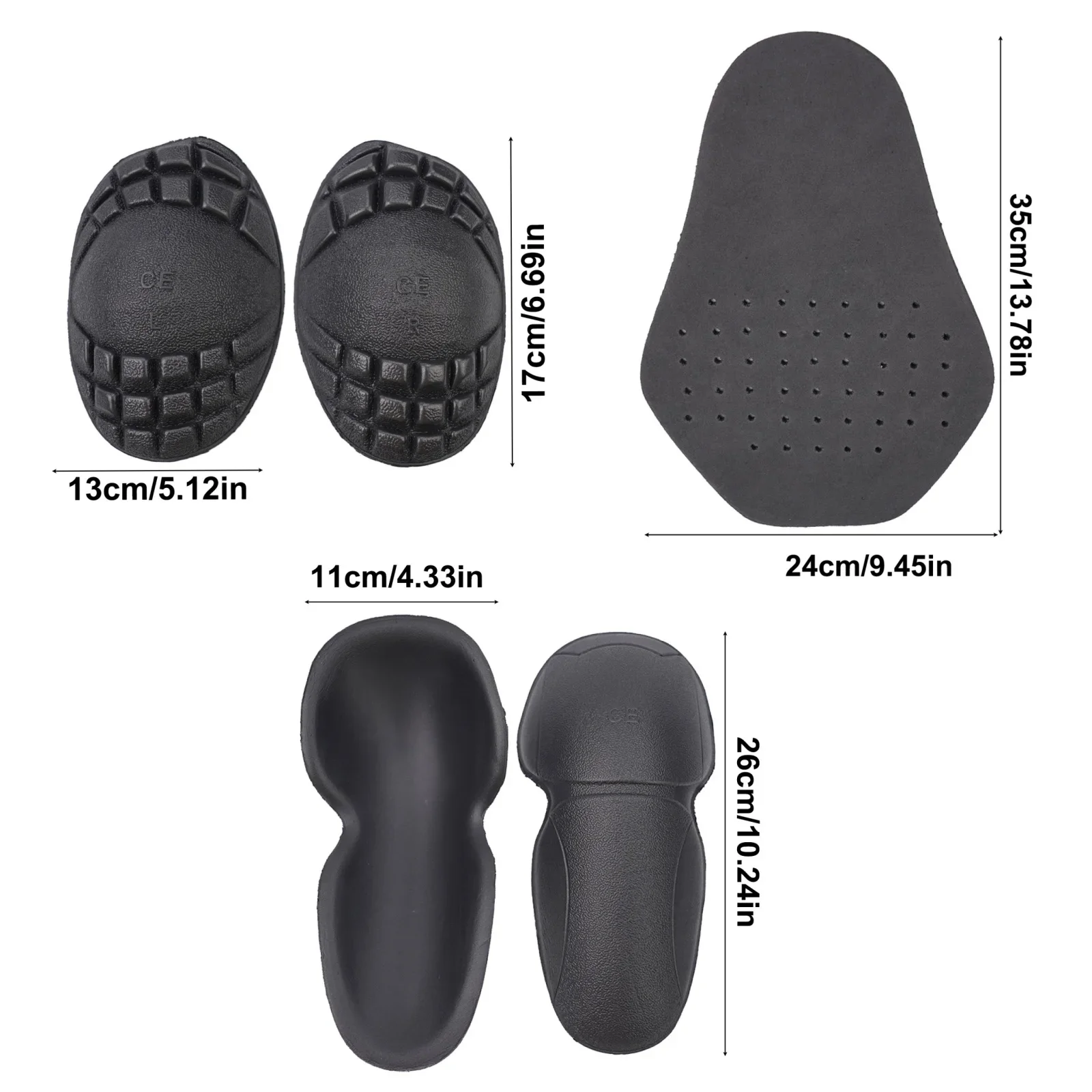 5Pcs/Set Motorcycle Shoulder Protector Elbow Protector Back Protector Motorcycl riding suit built-in protective gear EVA