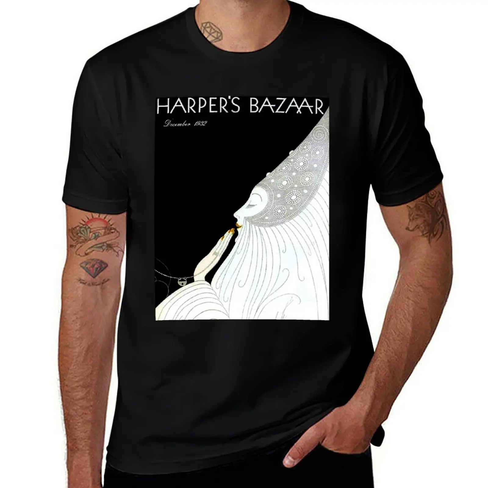 

HARPERS BAZAAR : Vintage 1932 Magazine Advertising Print T-Shirt man tshirt t shirts for man graphic vintage T-Shirt