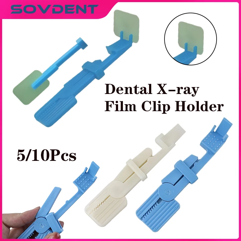 Dental X-Ray Film Holder Plastic X Ray Film Clip Snap Clip White/Blue Plastic Dental Lab Instrument Tool Radiograph Holder