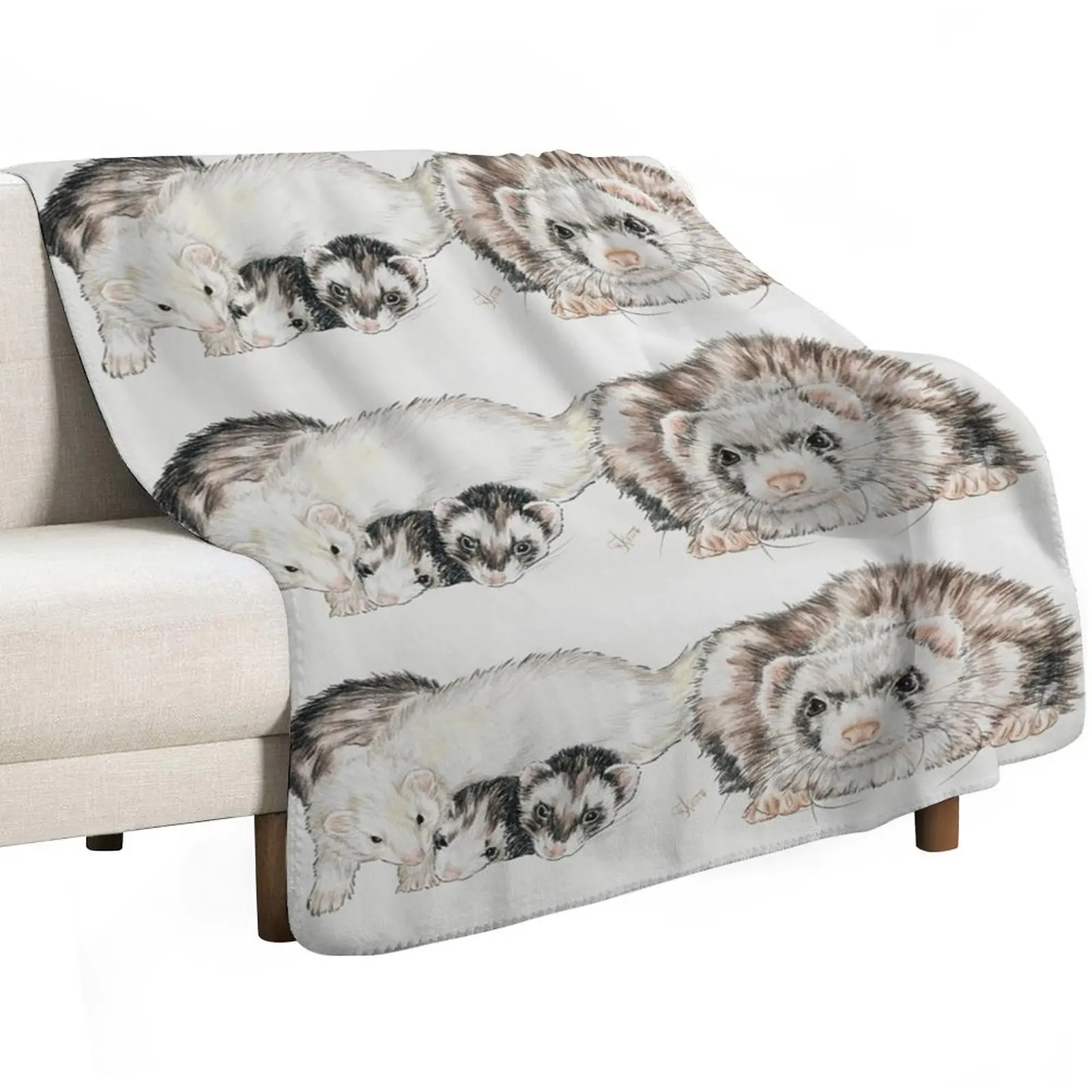 Ferret Clan Wrap Throw Blanket wednesday Beautifuls Weighted Decorative Beds Warm Blankets For Baby Blankets