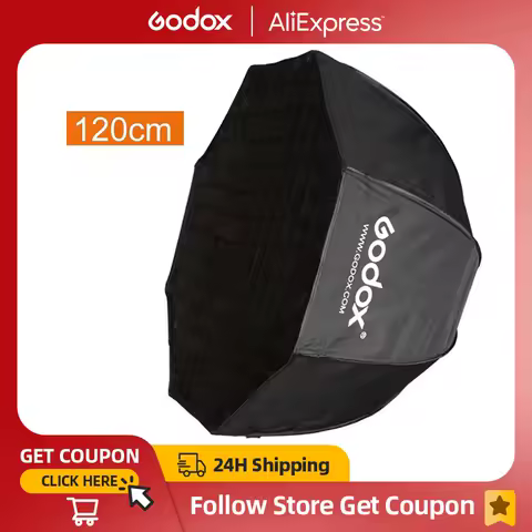 Godox Portable 120cm 47" Octagon Umbrella Softbox with Honeycomb Grid Photo Reflector Honeycomb Softbox for Flash Speedlight