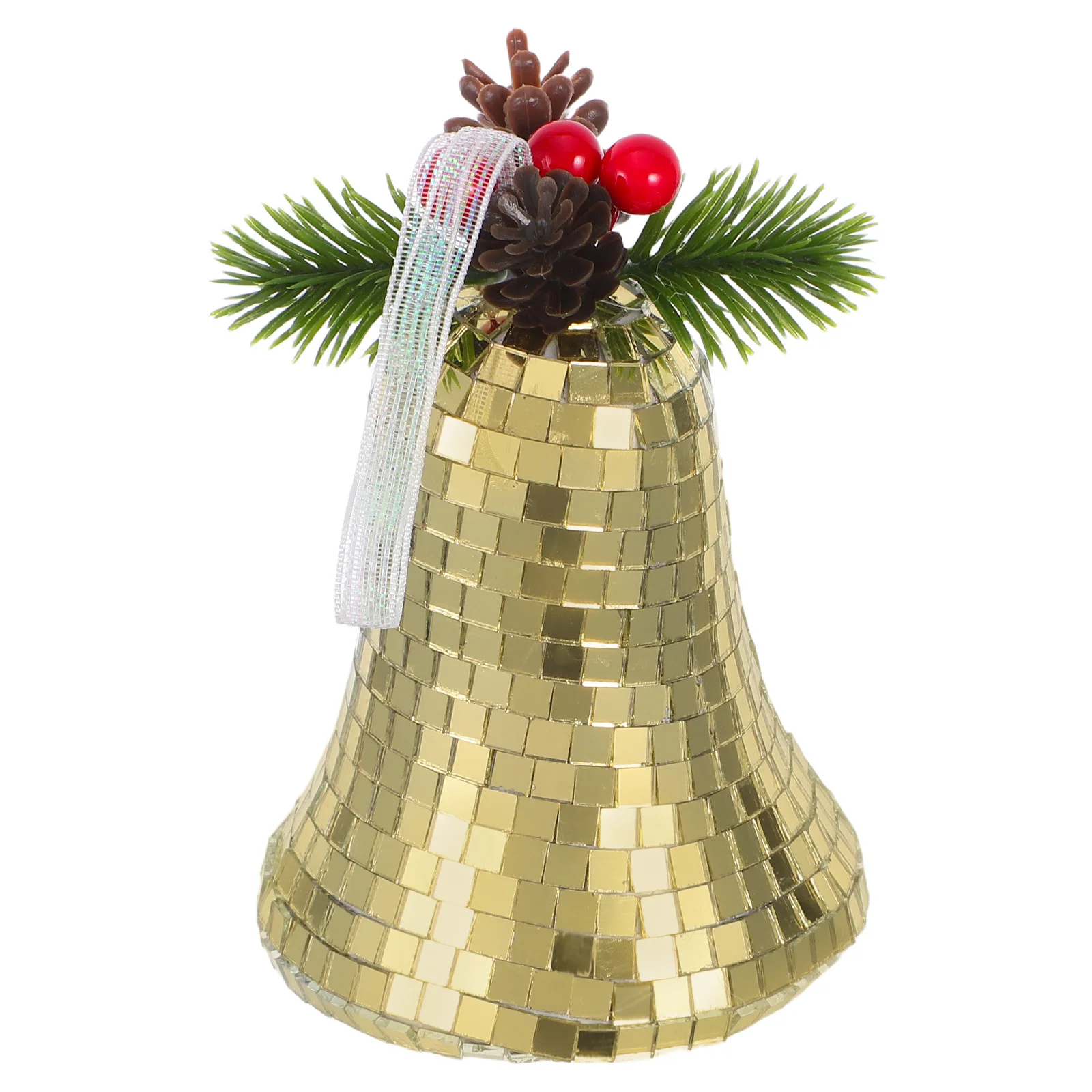 

Glass Hanging Bell Disco Mirror Ball Ornament Vintage Christmas Tree Decoration Holiday Party Supplies Disco Mirror Balls