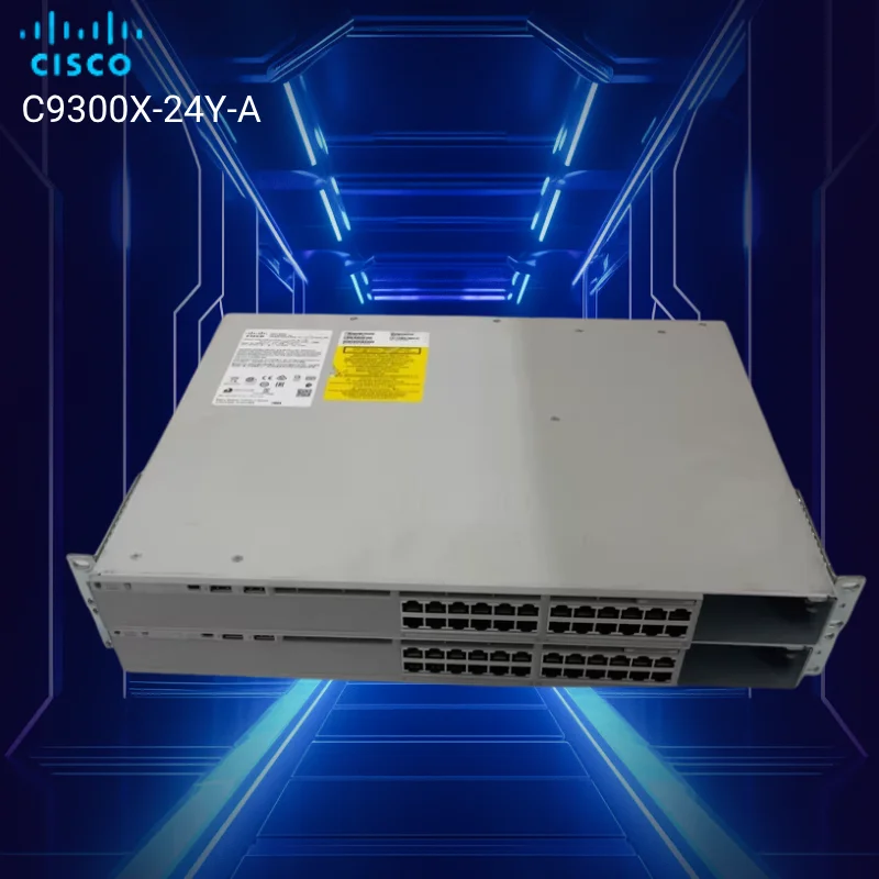 For Catalyst C9300X-24Y-A Stock Brand New 24-Port Managed Switch 4 Gigabit SFP Uplinks SNMP 1 Year 128Gbps Capacity Stackable
