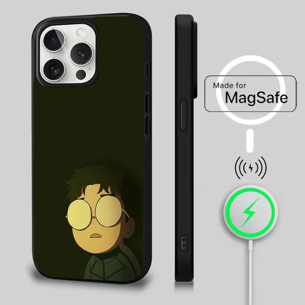 حافظة هاتف أنيمي D-Dandadan لهاتف آيفون 16,15,14,13,12,11,Pro,Max,Plus,Mini,Magsafe,حافظة شحن لاسلكية مغناطيسية
