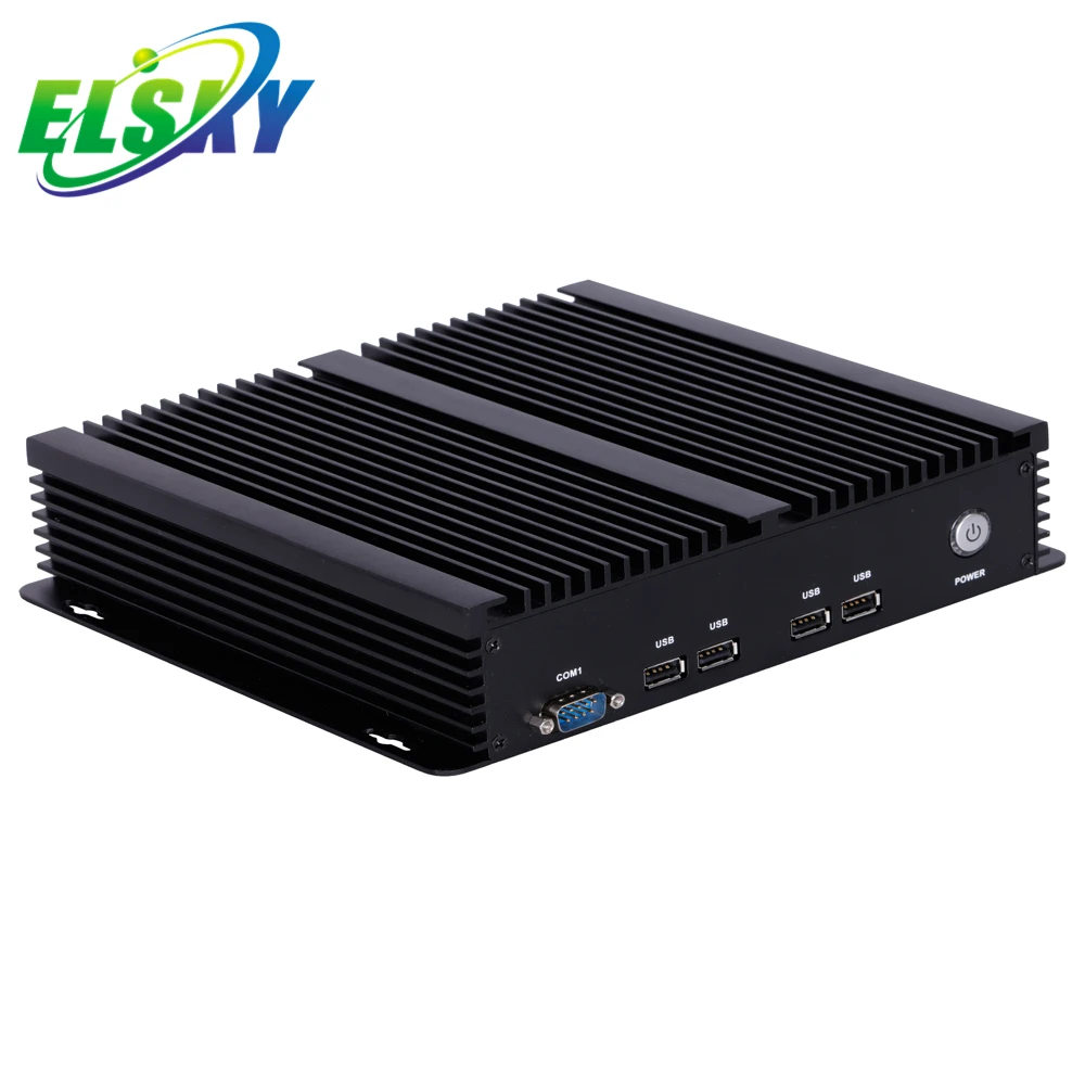 ELSKY Mini Pc IPC6000 Linux X86 Ubuntu OS كمبيوتر صناعي محمول مع اللوحة الأم 8th Gen رباعية النواة 1.8 جيجا هرتز I7-8550U/8650U
