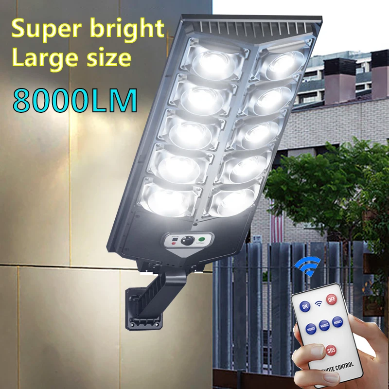 

Solar Led Light Outdoor 8000 Lumens Large Super Bright Lamps Garden Lighting Motion Sensor Waterproof Sconce Lamp Street Lights