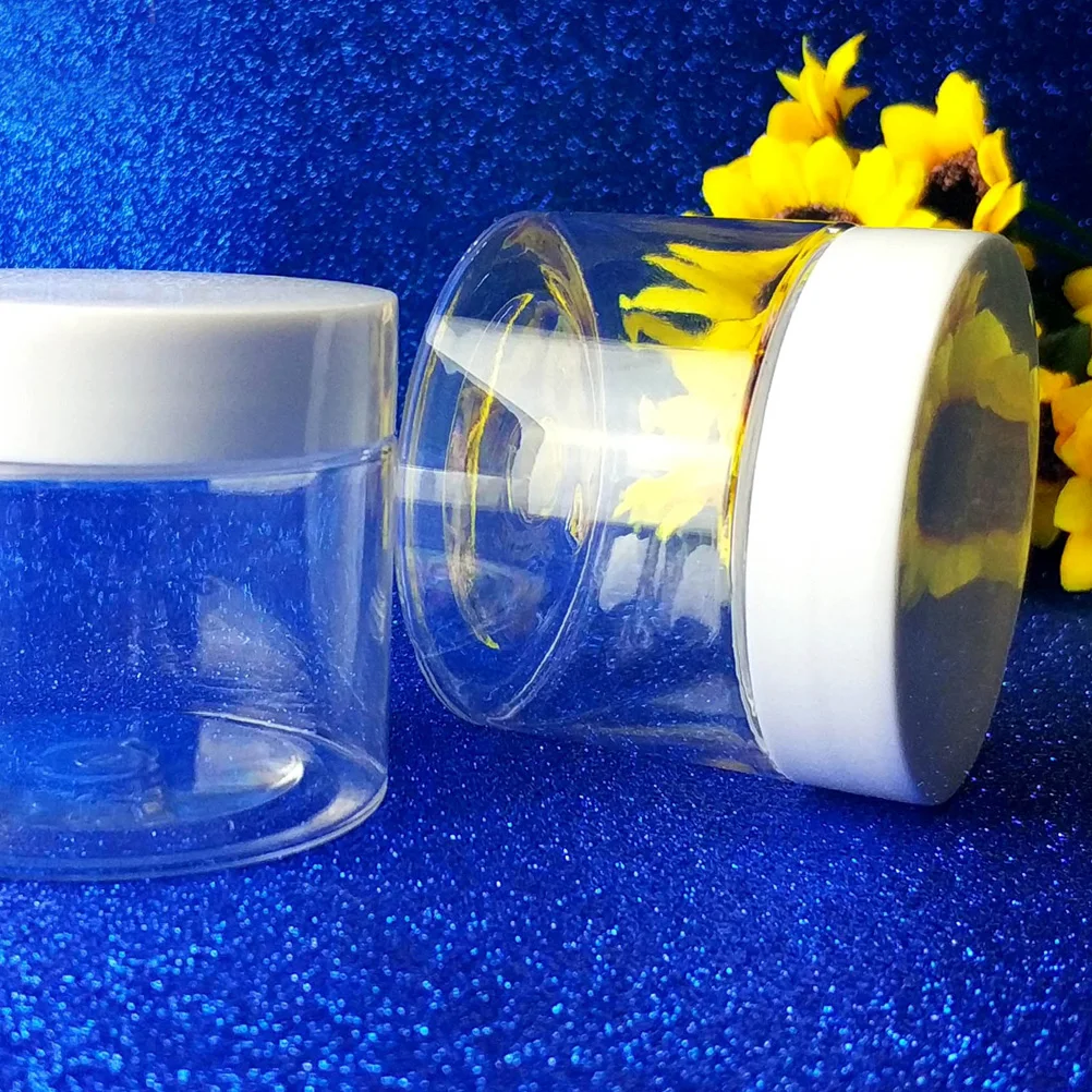 

10pcs 80ml Transparent Plastic Bottles Round Leakproof Empty Container Jars for Daily Use