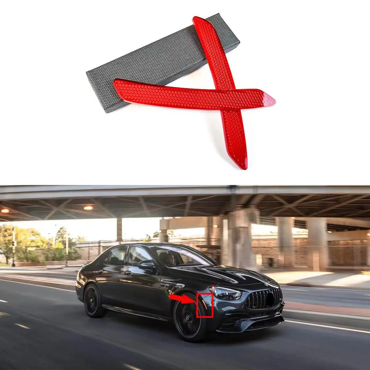 2pcs Car Reflective Sticker Car Door Stickers Decal Warning Reflective Tape Strips 3 Colors Safety Mark Auto Reflector Stickers