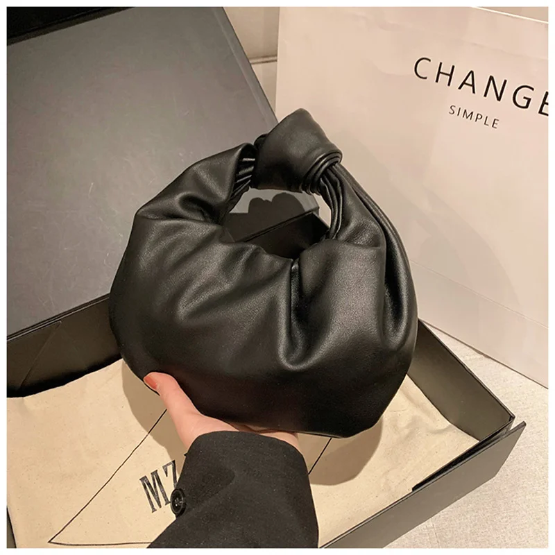 Soft Sugar Cream Pleated Bag for Women Spring/Summer 2023 Korean Version Fashion and Versatile Soft Glutinous Girls' Handbag