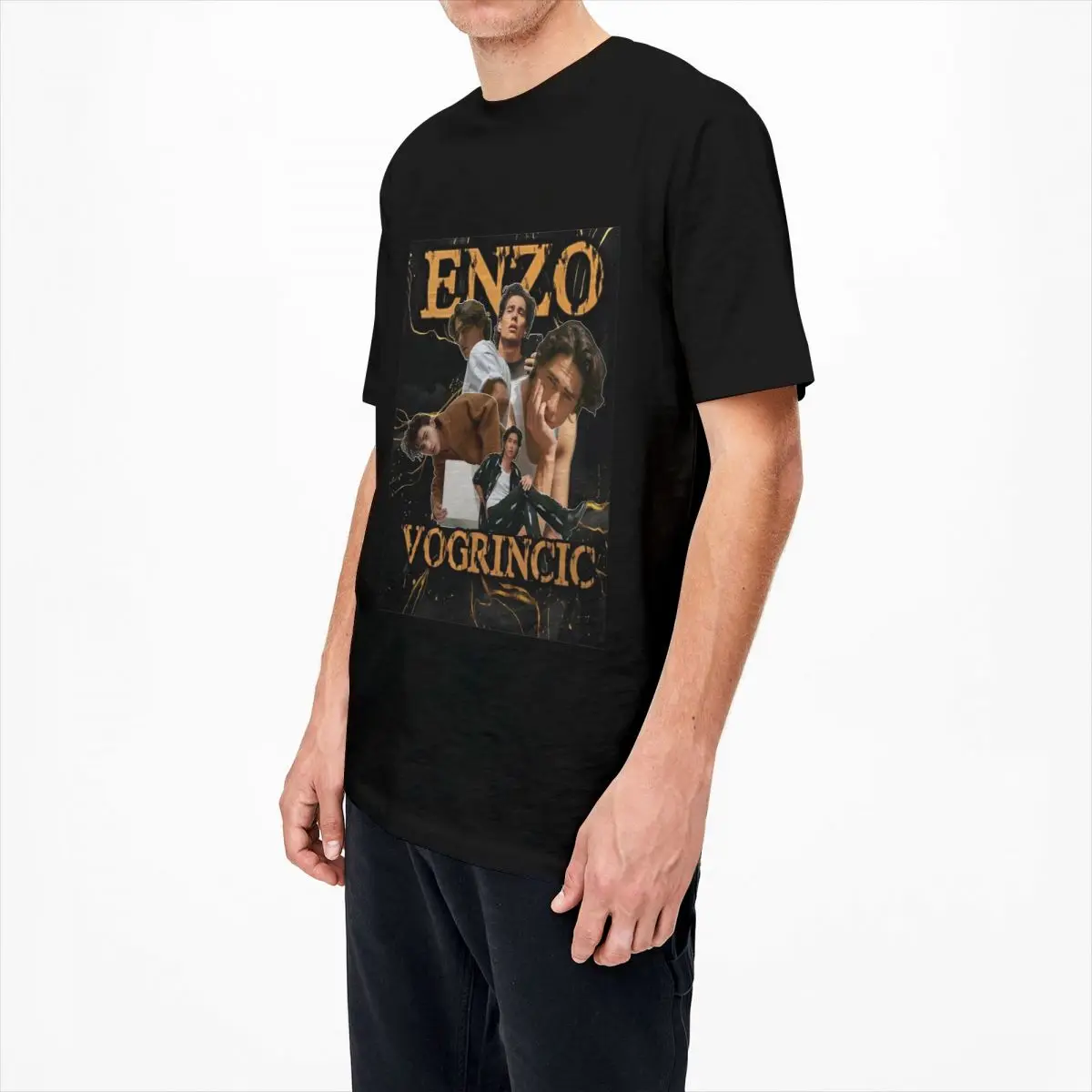 Men Retro Enzo Vogrincic T-Shirts Uruguayan Actor 100% Cotton Tees Summer Short Sleeve T Shirt O Neck Hip Hop Tshirt Plus Size