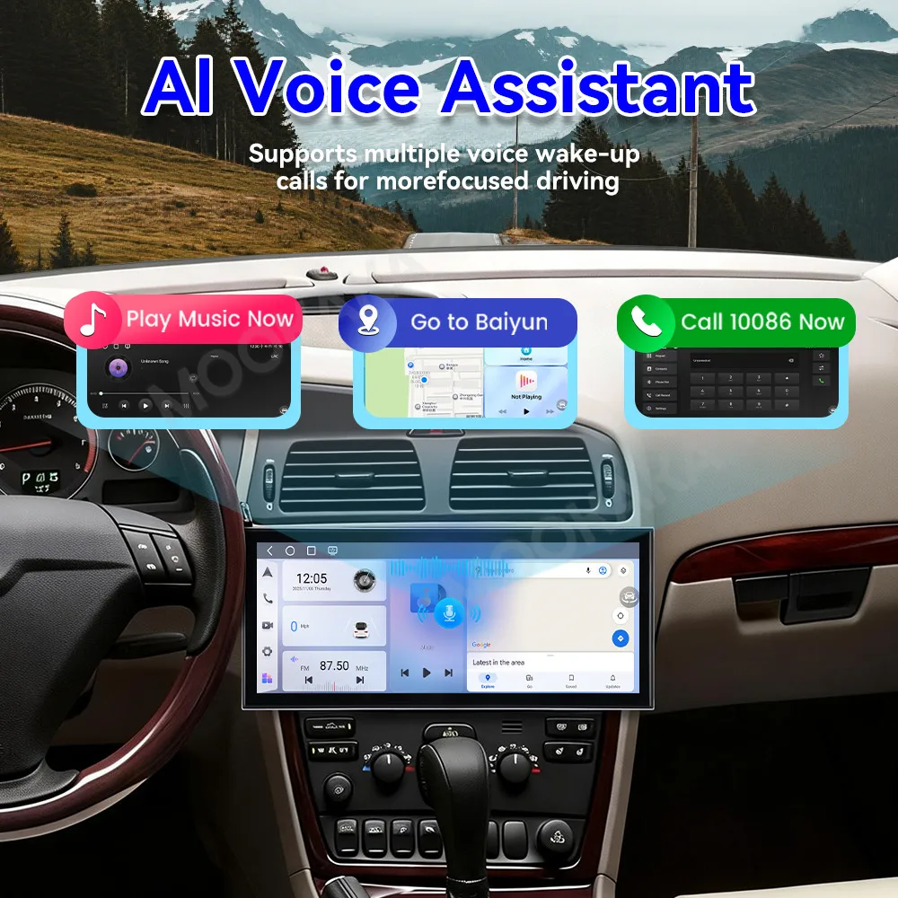 Qualcomm Carplay Android 15 Radio 15.8 INCH For Volvo XC70 2004~2007 Multimedia Player Navigation Car Stereo Receiver Head Unit