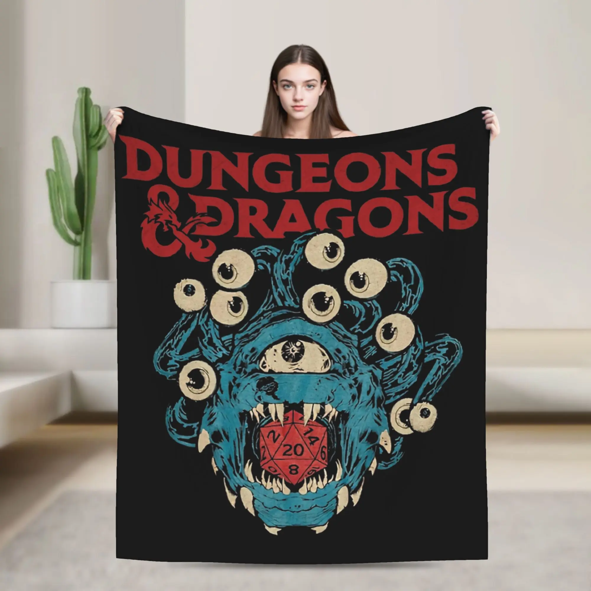 Dungeons Dragons DnD Blankets Fleece  Winter  Breathable Super Warm Throw Blanket for Home Outdoor Plush Thin Quilt