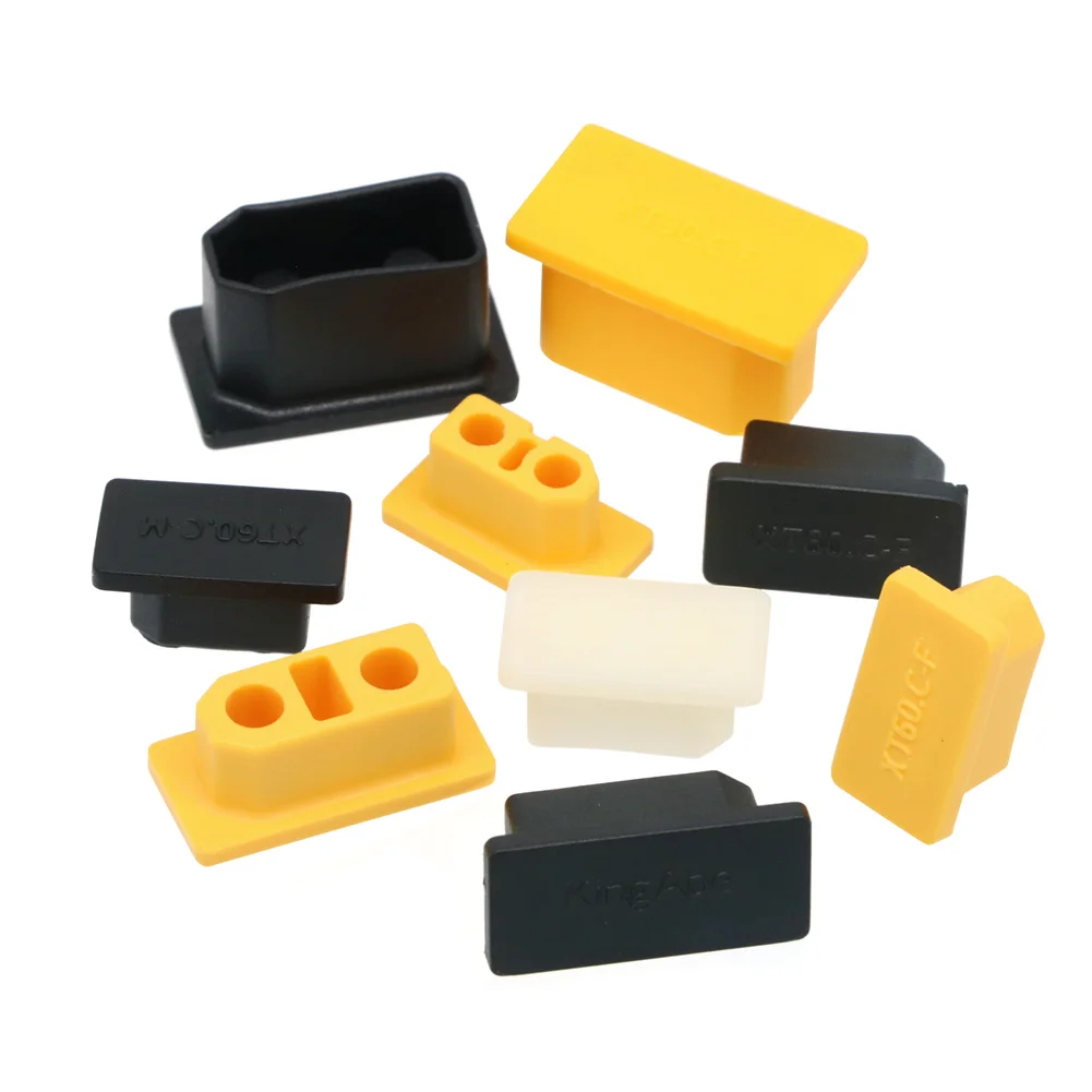 

5 шт. универсальных пылезащитных колпачков для разъемов XT60 и XT90 для авиамоделей, водонепроницаемые защитные колпачки для литиевых аккумуляторов (штекер и гнездо)