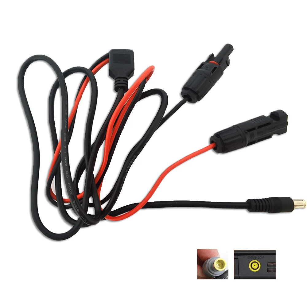 DC7909 DC8.0 Plug to Solar Connector Conversion 1.8m Cables for Solar Charge Energy Storage Battery Wiring PV System Accessories