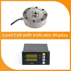 Load Cell Sensors with Indicator Display Compression and Tension Load Cells for Force Measurement 50KG 100KG 200KG 300KG