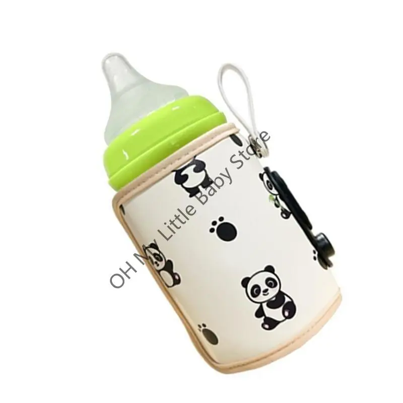 M76C المحمولة حليب الطفل الحرارة حارس زجاجة الطفل دفئا حقيبة 6 التروس قابل للتعديل السفر زجاجة دفئا غطاء USB جهاز تدفئة الزجاجة