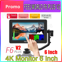 FEELWORLD F6 PLUS V2 6 Inch Camera DSLR Field Monitor 3D LUT Touch Screen IPS FHD 1920x1080 Video Focus Assist Support 4K