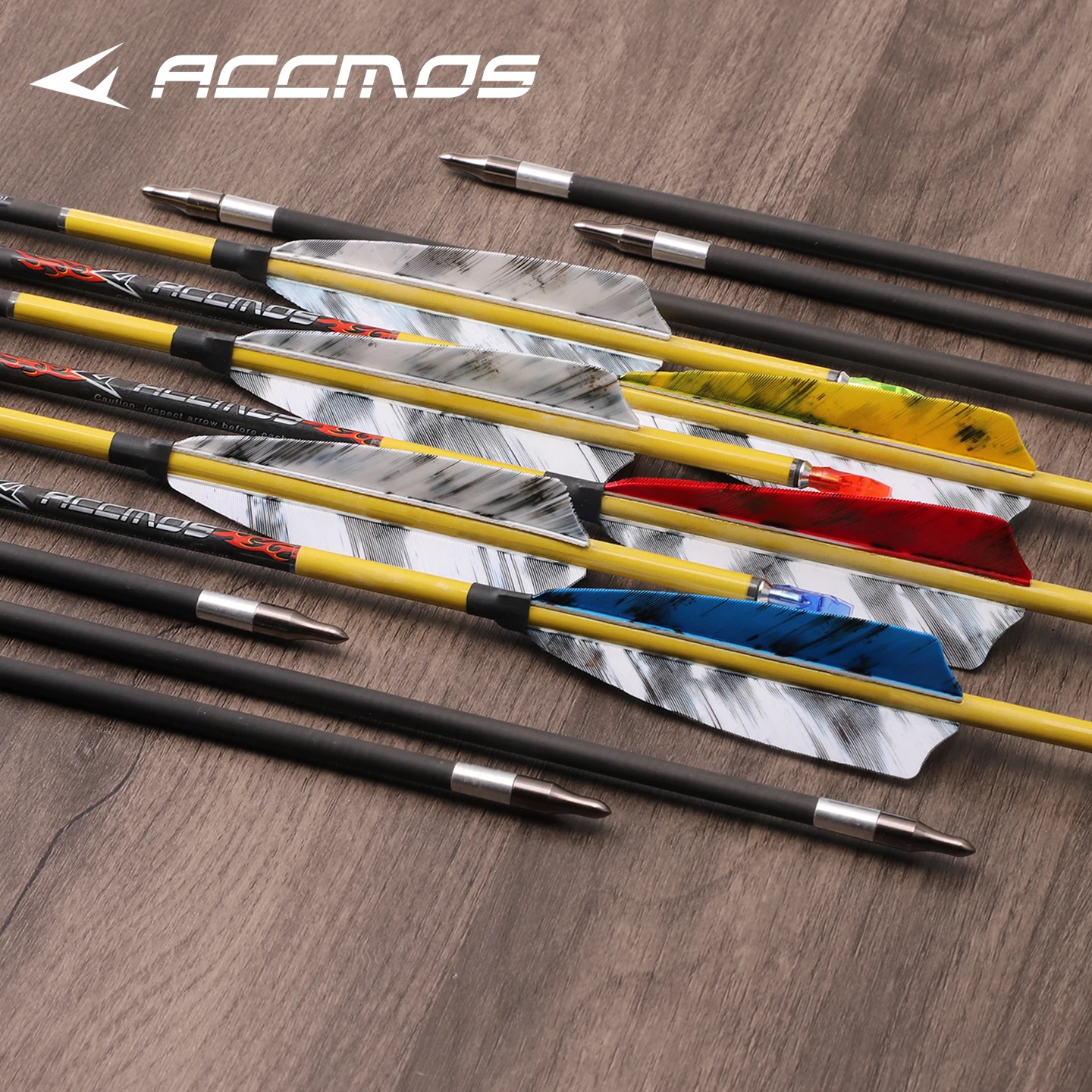 ID6.2mm Pure Carbon Arrows spine 200/300/400/500/600/700/800 Turkey Feather Blue Yellow Red Green for Archery Shooting Hunting