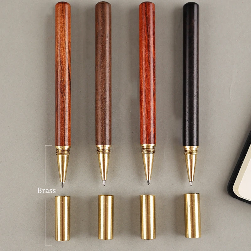 Vintage Ballpoint Pen Brass Ball Roller Pen Metal Cap Ball Pen School Students Office Stationery Supplies Writing Tools