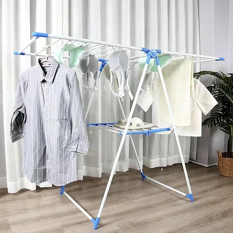 Freestanding Clothes Drying Rack Indoor Outdoor Household Collapsible Rack