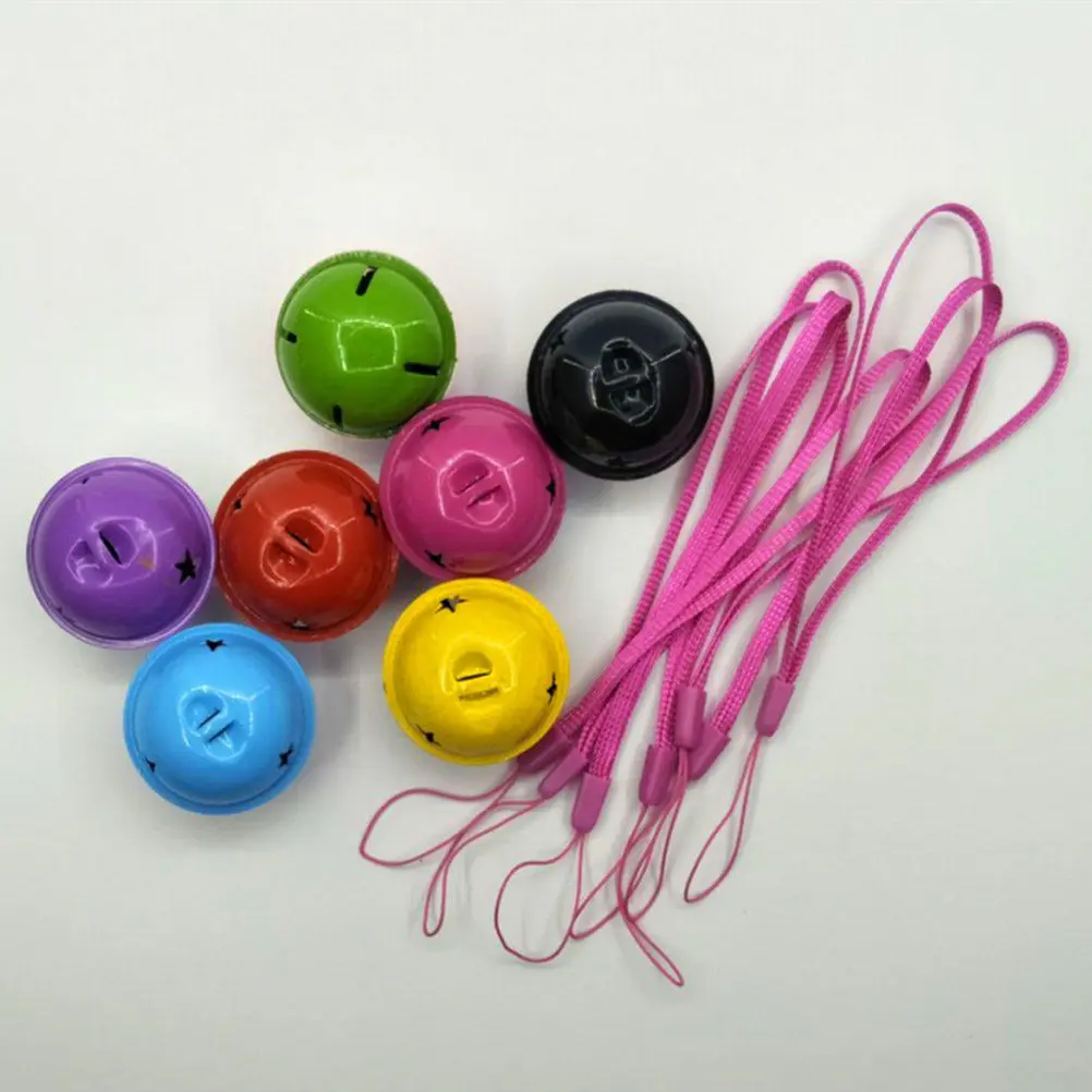 3Pcs Candy Color Jingle Bell Pendants Mini Metal Painted Bells Non-Rust Home Decor DIY Scrapbooking Wedding Crafts Keychain