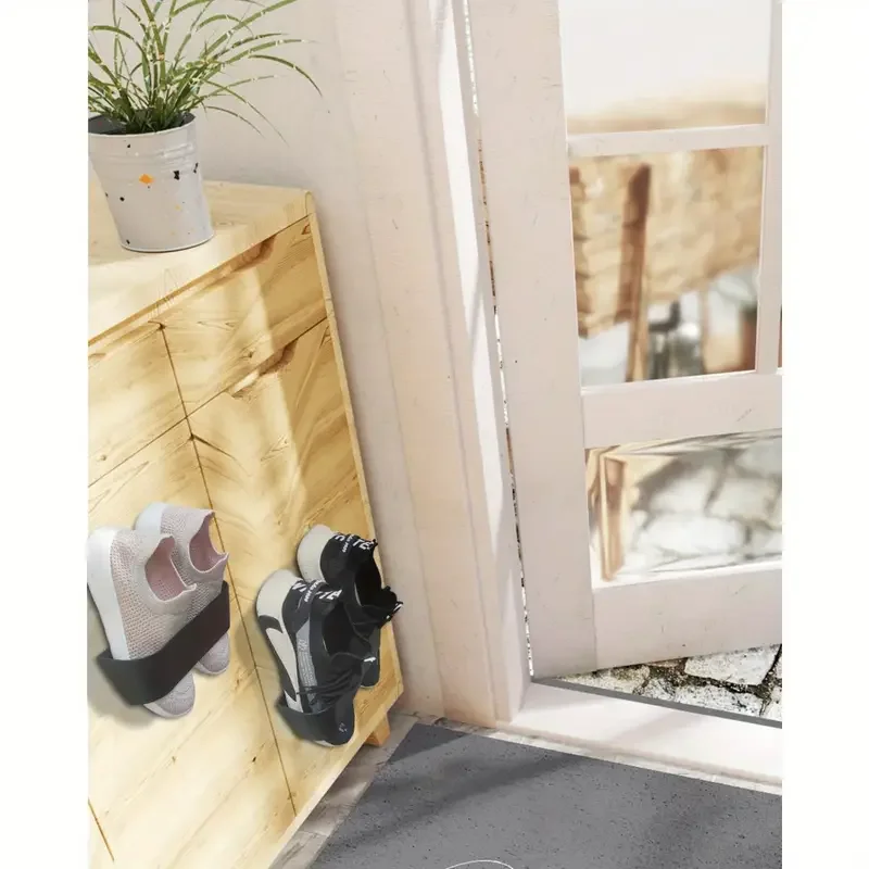 

1PC RV Shoe Storage with Adhesive Tape Door Shoe Rack with Large Deep Pockets Suitable for Campers Narrow Space Wardrobe Storage