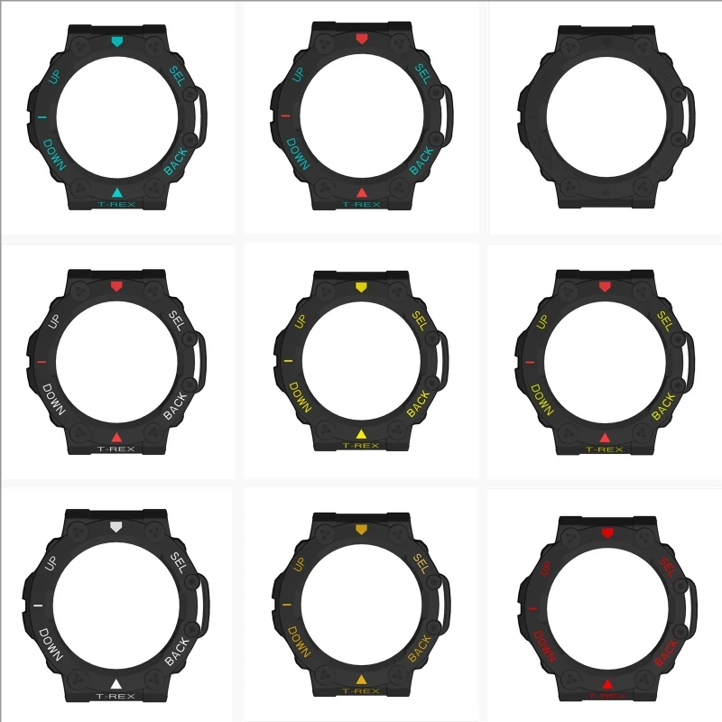 Capa protetora para amazfit t-rex 2 relógio inteligente proteção escudo quadro para huami amazfit trex 2 pára-choques