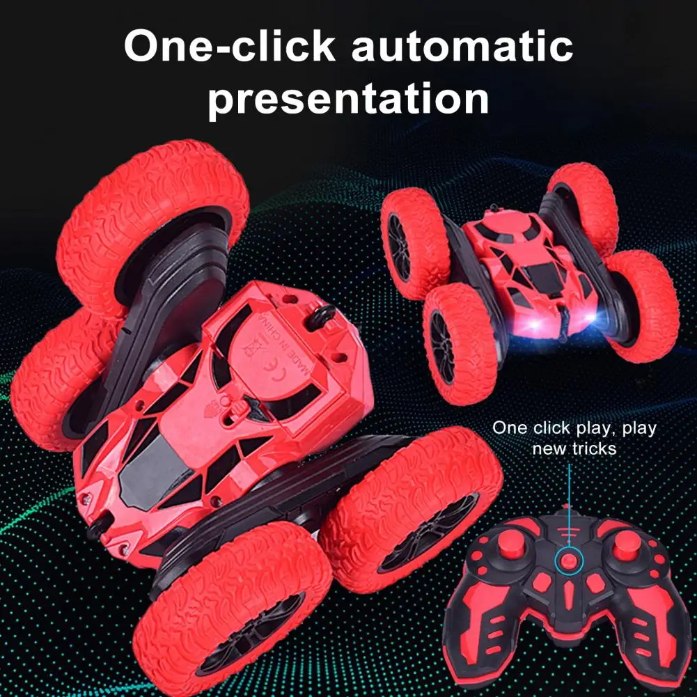 Overturning Freedom Stunt Car Double-sided 360 Degree Rotating Rc Cars with Headlights Fun Exciting Remote Control Toys for Kids