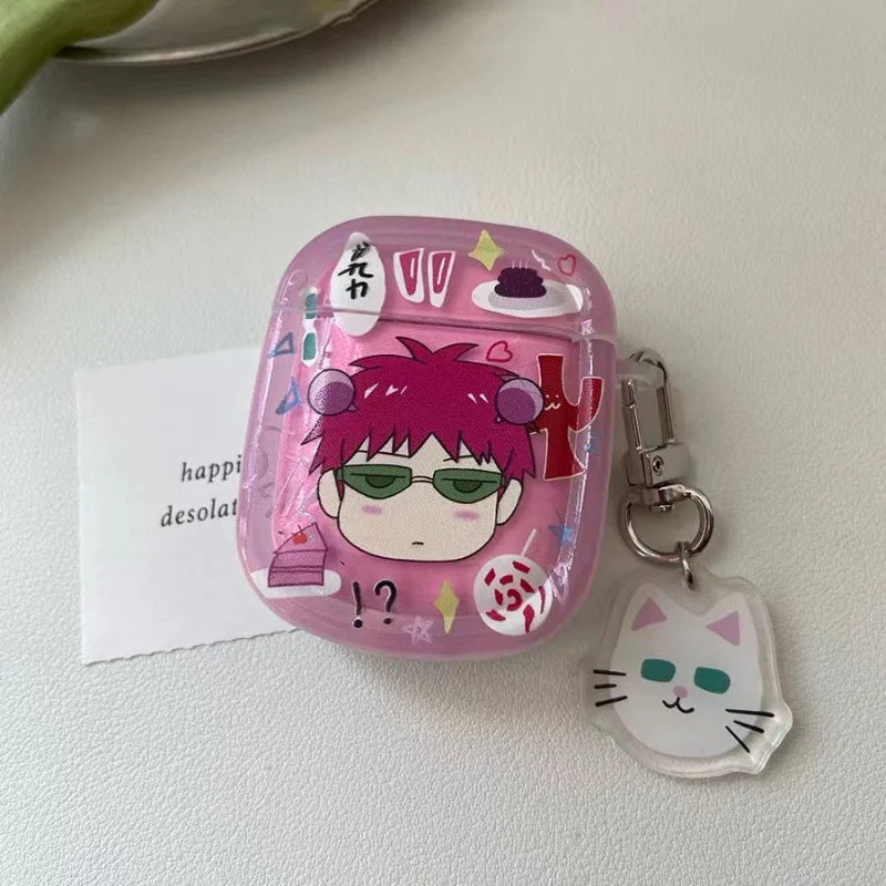 Anime Saiki Kusuo Creatieve Randapparatuur Apple Draadloze Bluetooth Airpods Pro Generatie 1 Headset Case Generatie 2 Generatie 3