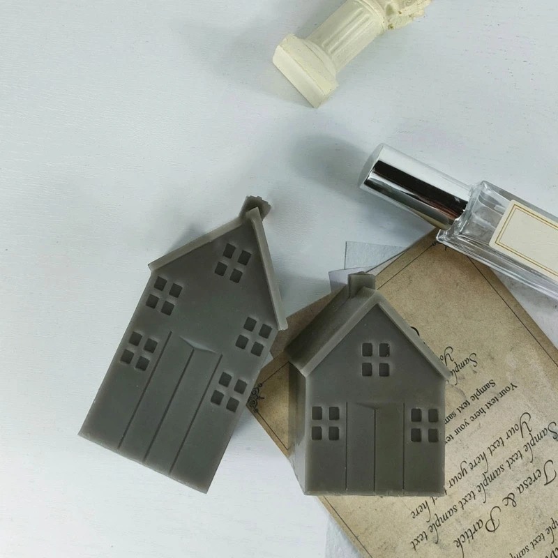 

3D Christmas House Plastic Mold for Candle Soap Making Handmade Soap Mold Craft dropshipping