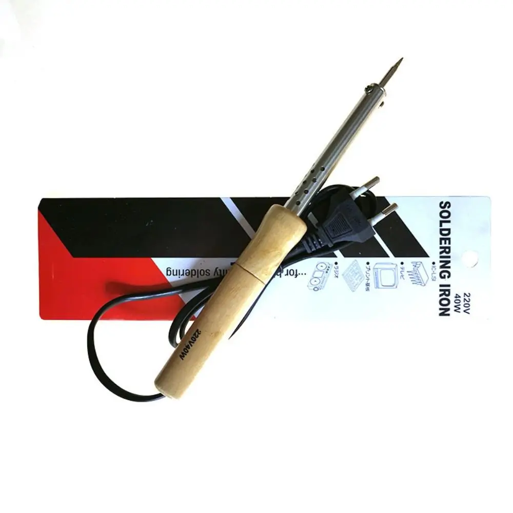 مكواة لحام كهربائية بمقبض خشبي ، محطة إعادة صياغة ، درجة حرارة قابلة للتعديل ، طرف مدبب ، 30 واط ، 40 واط ، 60 واط ، 80 واط ،
