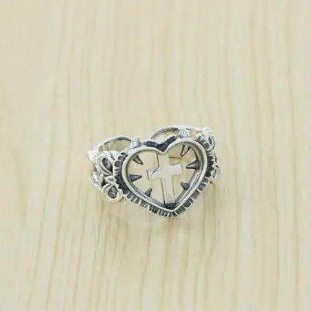 

Sterling silver trendsetter cross ring female opening Korean index finger Ring and ring net red fashion personality cool style