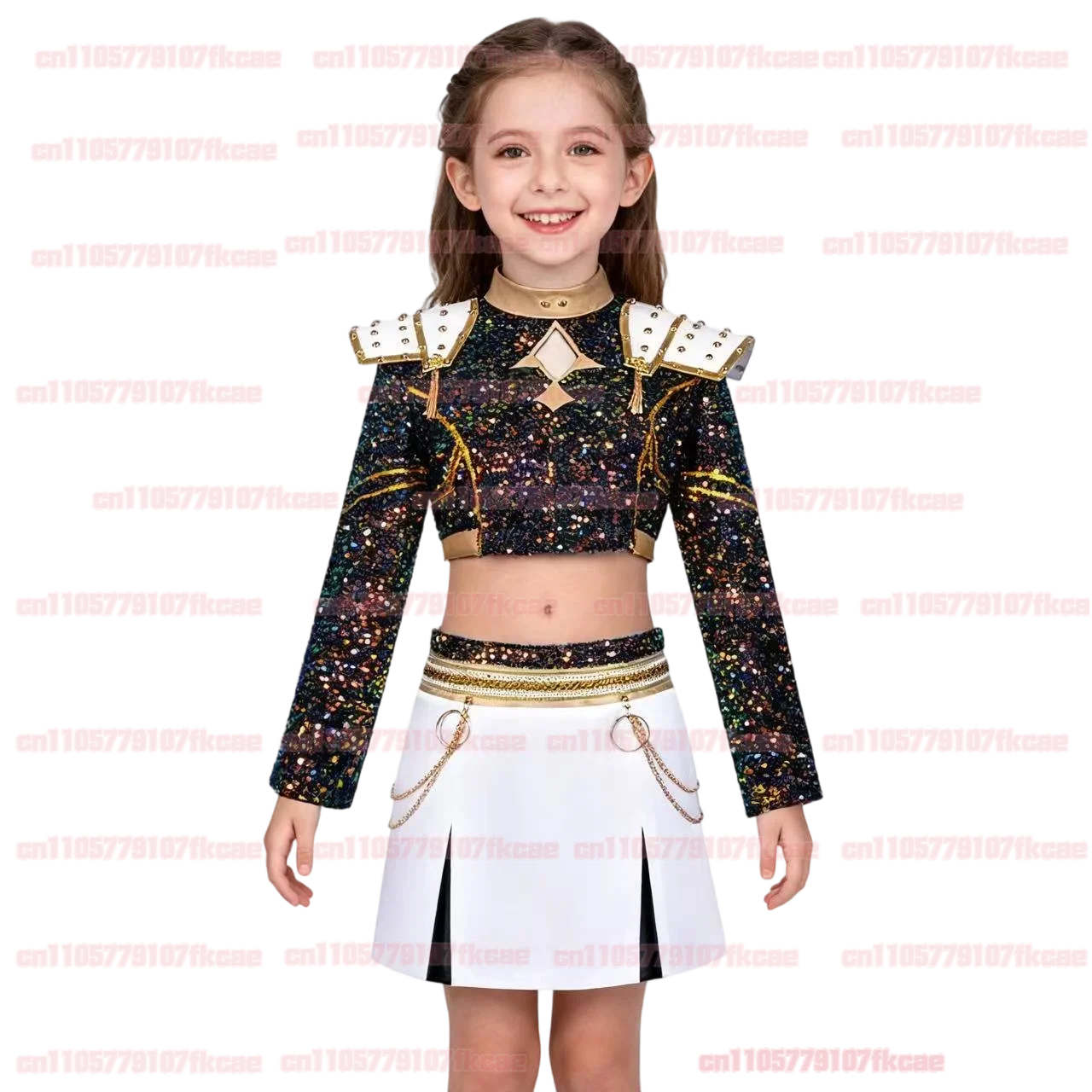 Costume da demone Kpop Anime RUMI per bambini Huntrix Mira Sexy Ninja nero dorato tuta per ragazze Goth Halloween Outfit