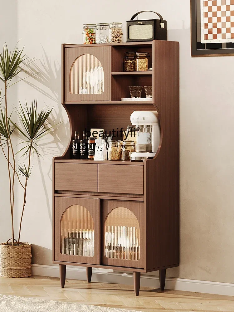 

A16 Solid Wood Vintage Sideboard Wall Integrated New Chinese Wine Cabinet Tea Cabinet Living Room Cupboard