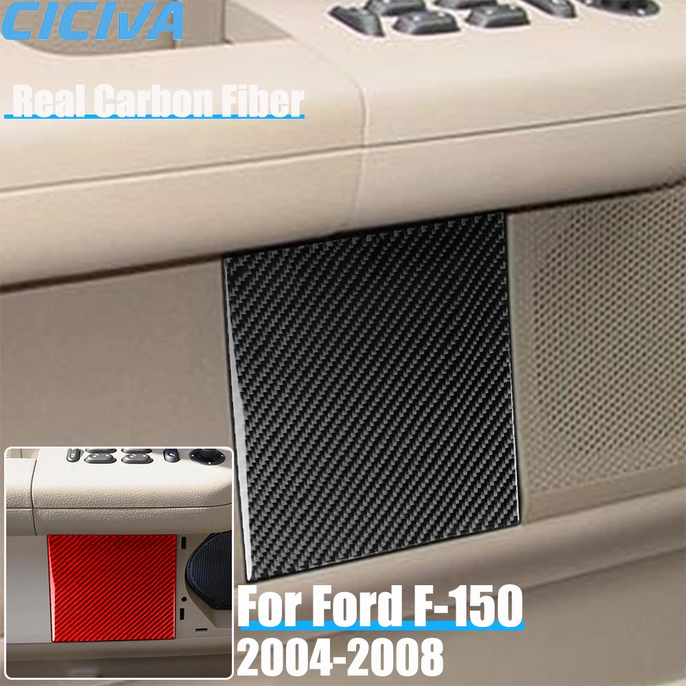 

Real Carbon Fiber Car Accessories Front Door Decorative Panel Trim Cover Soft Sticker For Ford F150 FX4 2004 2005 2006 2007 2008