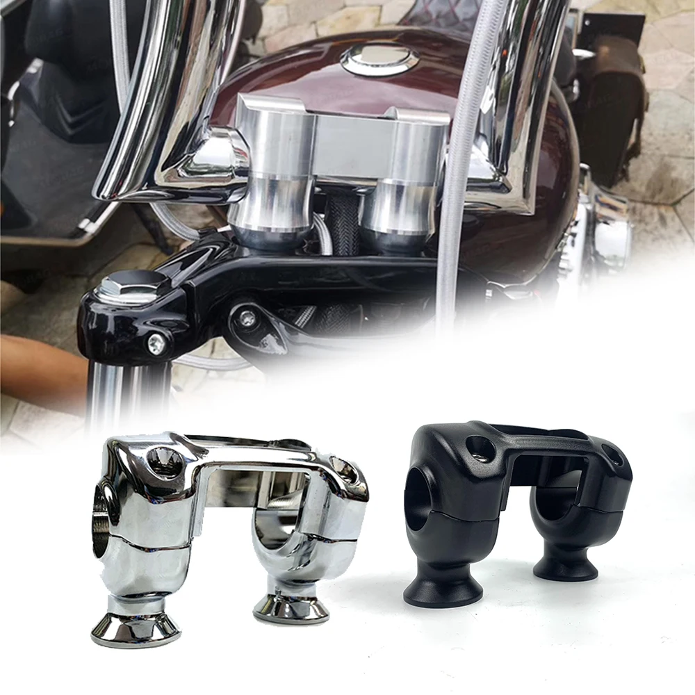 

Универсальный зажим для стояков руля 1-1/4 дюйма с ЧПУ для Harley Softail Breakout Fat Bob Fat Boy 114 Sport Glide Dyna