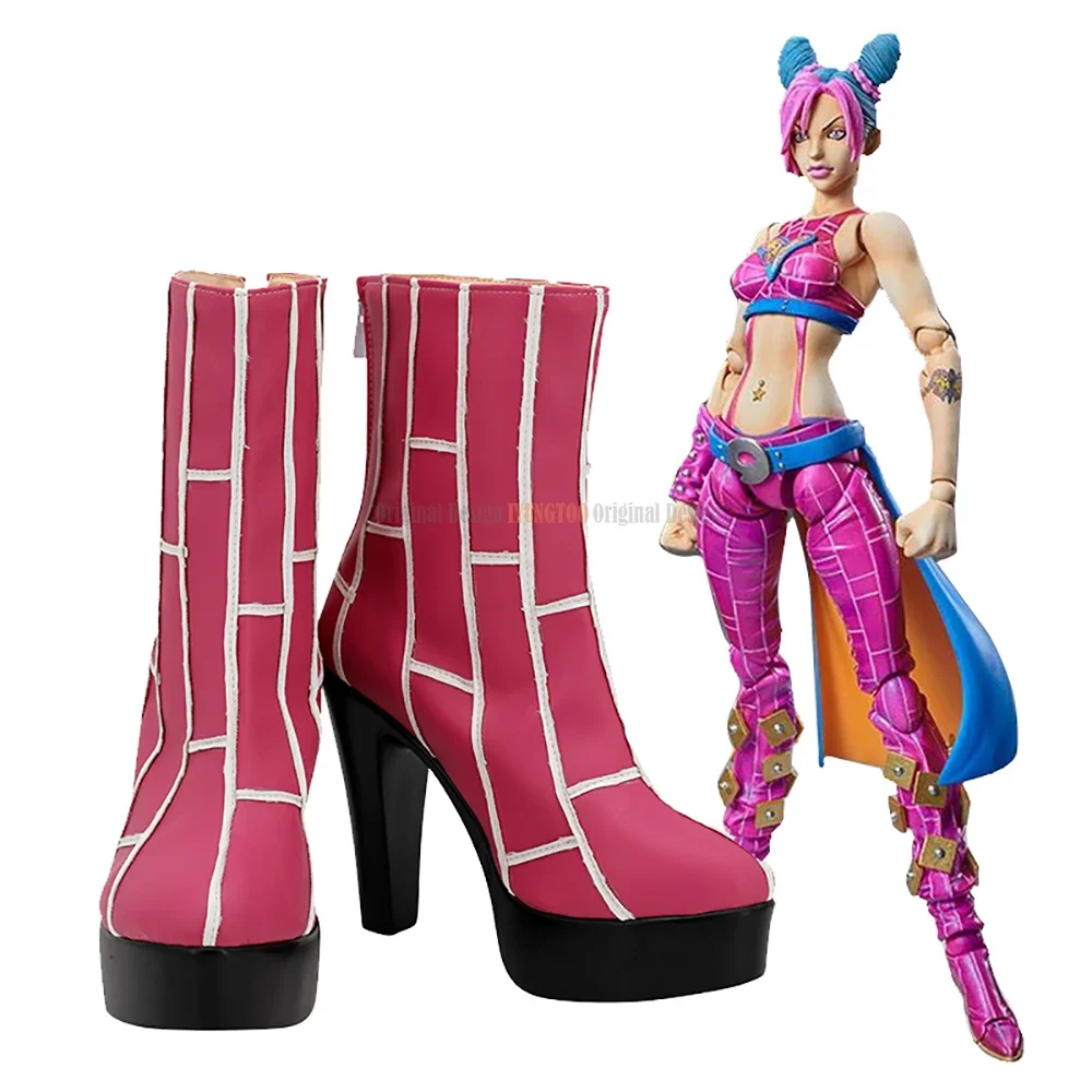

Trish Una Customized Short Boots Cosplay JoJo'sBizarreAdventure Trish Una Cosplay Shoes High Heel Boots