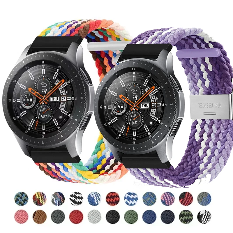 20mm 22mm Nylon for Samsung 6 Classic 43mm 47mm Galaxy Watch 4/5 44mm 40mm Braided Correa Bracelet for Galaxy Watch 5 Pro 45mm