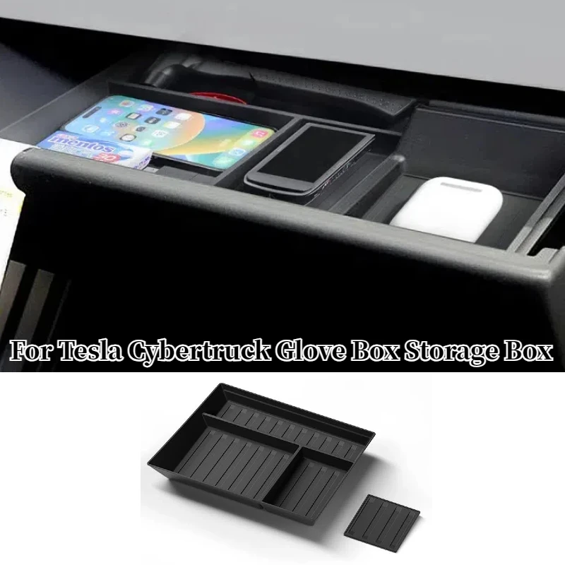 

Для Tesla Cybertruck 2026, бардачок, ящик для хранения, лоток из ТПЭ, органайзер для уборки, чехол для пикапа, коробка для перчаток, украшение, автомобильные аксессуары