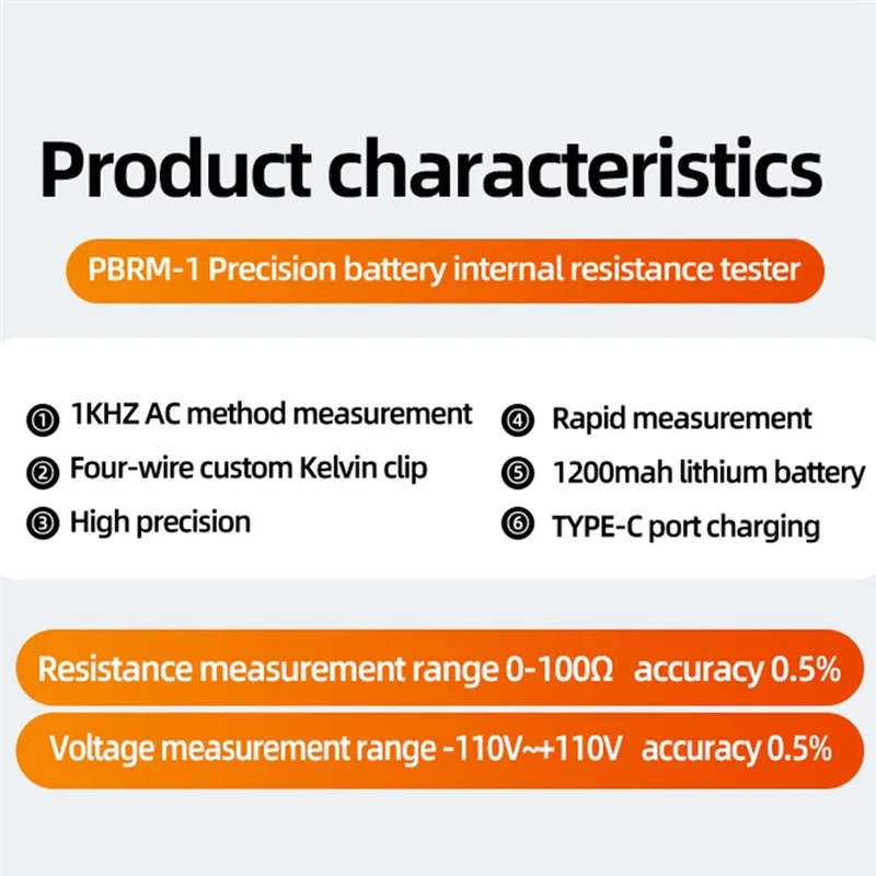 

ABZY-18650 Battery Resistance Tester Tri-Lithium Iron Phosphate Battery Tester For Engineers/Technicians Analyzer