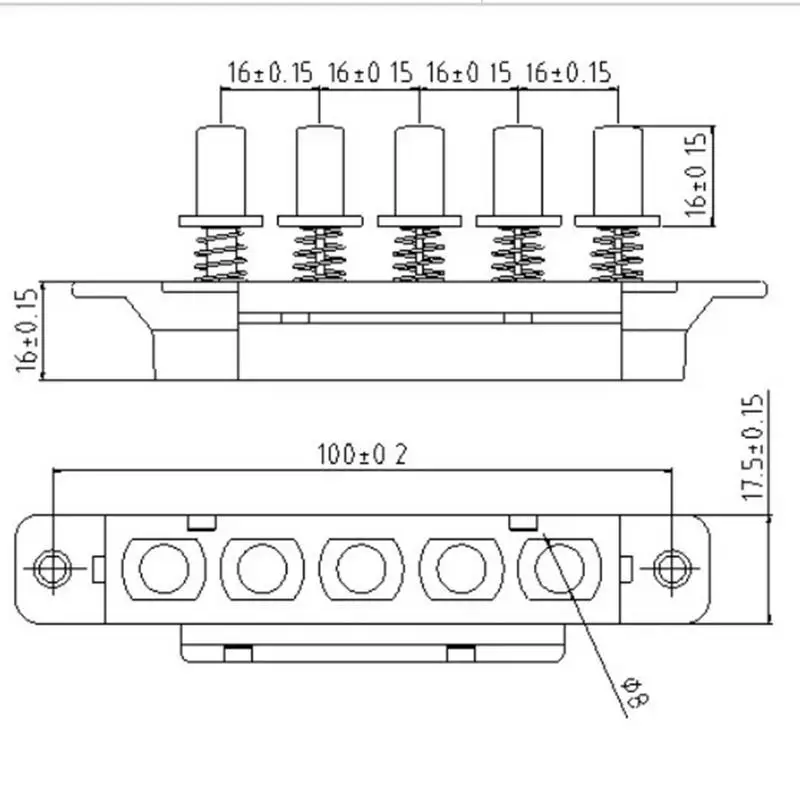 Multifunctional Five-position Pushbutton Piano Type Key Board Switch Power Switch Button For Range Hood Kitchen Appliances